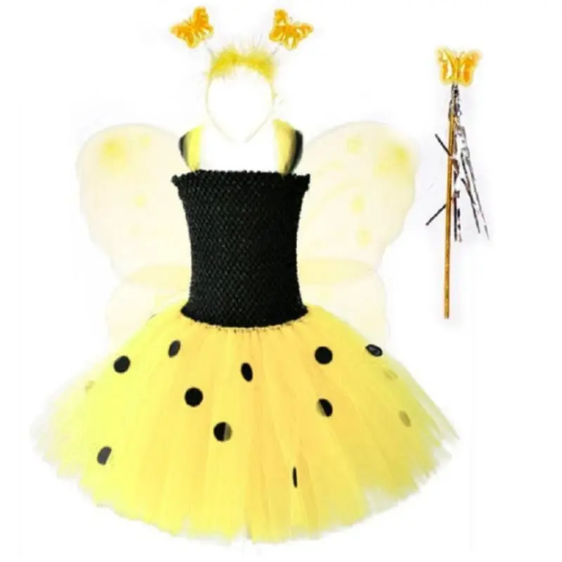 2020New Girls yellow Butterfly Fairy Tutu Dress Kids Crochet Flower Dress Tulle Ball Gown with Wing Children Party Costume Dress
2020New Girls yellow Butterfly Fairy Tutu Dress Kids Crochet Flower Dress Tulle Ball Gown with Wing Children Party Costume Dress