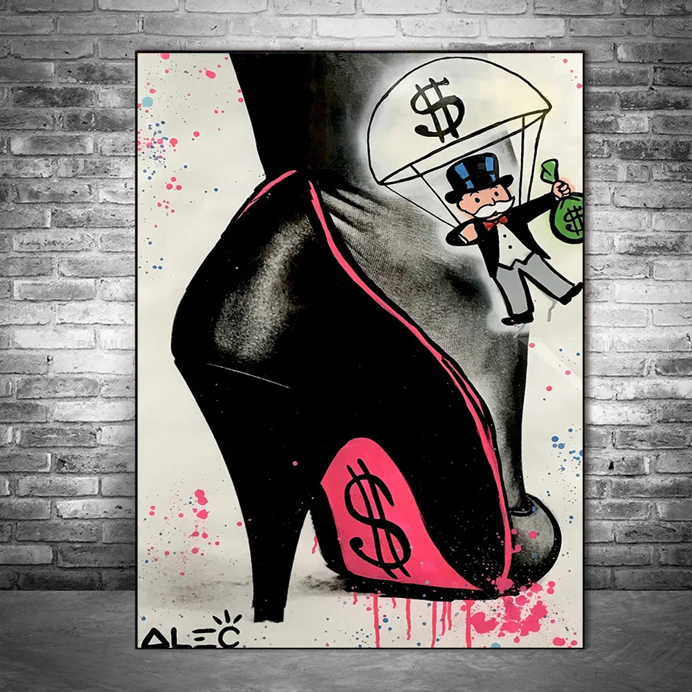 Graffiti Alec Monopoly High Heels Street Art Canvas Print Painting Wall Picture Modern Living Room Home Decoration Poster
Graffiti Alec Monopoly High Heels Street Art Canvas Print Painting Wall Picture Modern Living Room Home Decoration Poster