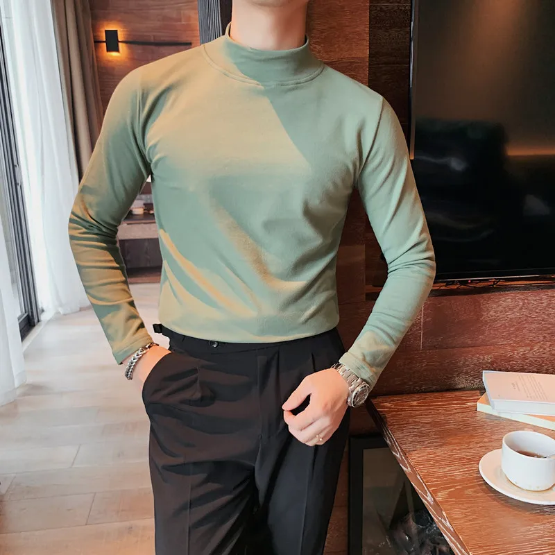 2021 Men T-Shirts Fashion Autumn Winter Long Sleeve T Shirts Men Slim Fit All Match Soft Velvet Turtleneck Plus Size 3XL 8 Color
2021 Men T-Shirts Fashion Autumn Winter Long Sleeve T Shirts Men Slim Fit All Match Soft Velvet Turtleneck Plus Size 3XL 8 Color