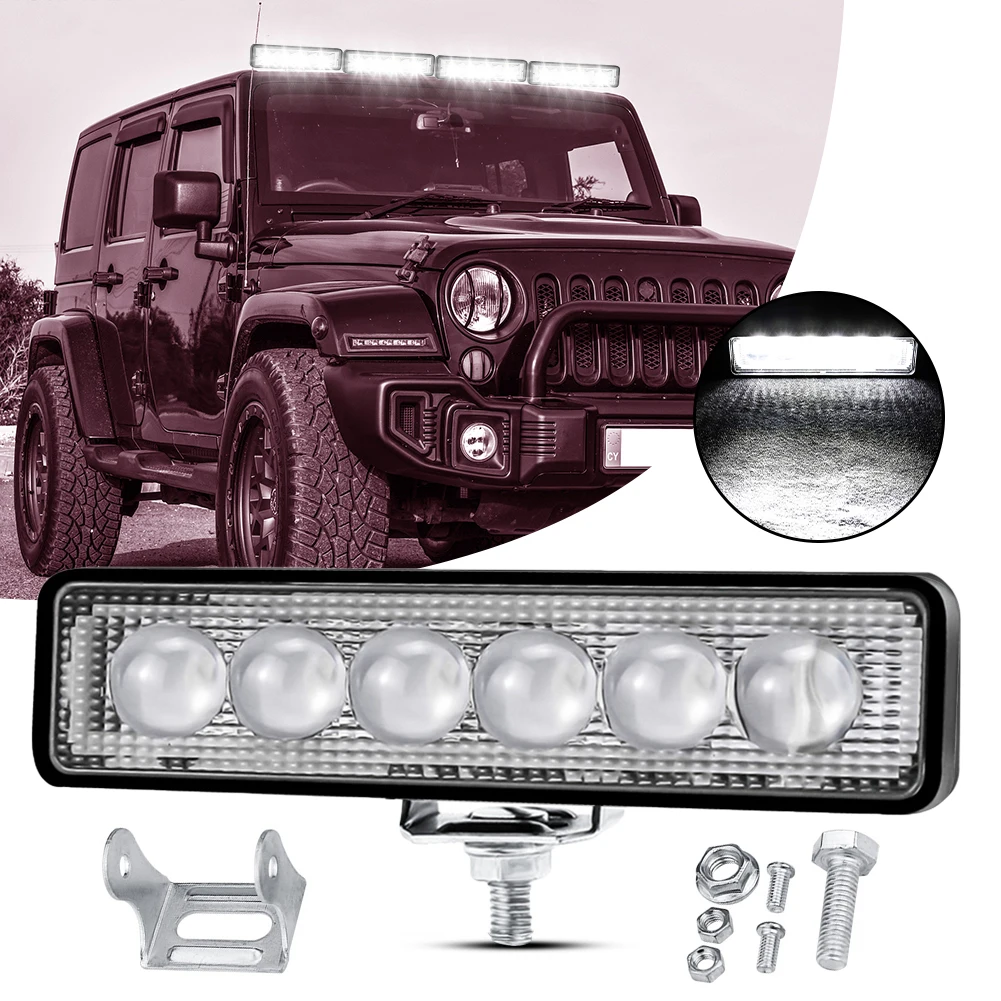 DC 12V 6 LED Work Light Bar Floods Spot Offroad 4WD 18W Car SUV Driving Fog Lamp 12V Super Bright Bar Work Warning Lights
DC 12V 6 LED Work Light Bar Floods Spot Offroad 4WD 18W Car SUV Driving Fog Lamp 12V Super Bright Bar Work Warning Lights
