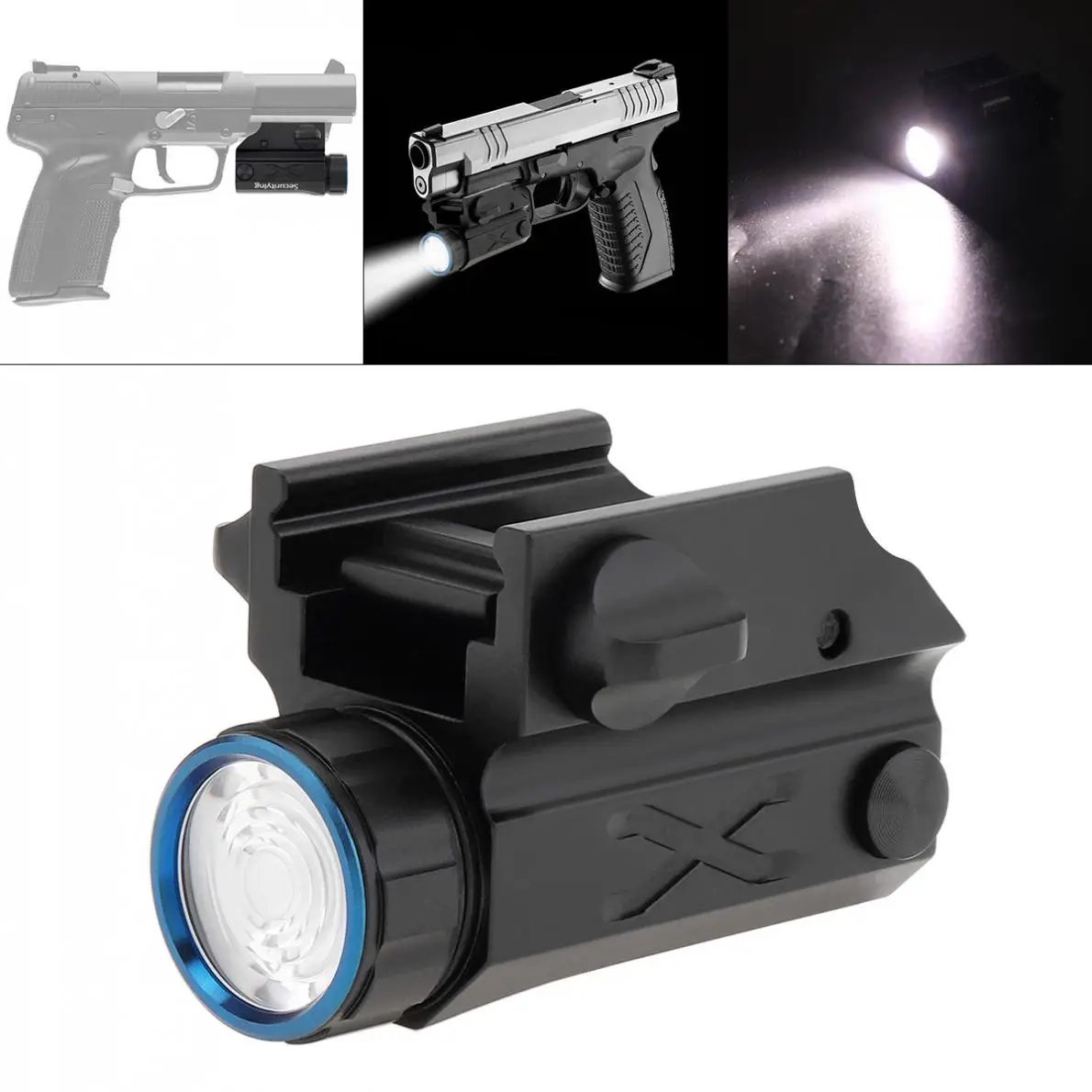 

SecurityIng 500 Lumens XP-L HI LED Tactical Mini Flashlight G03s Support CR123A Battery for Hunting/Hiking/Camping