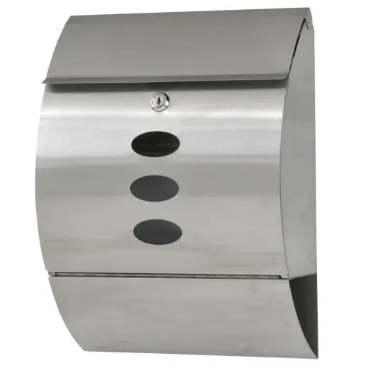 Wall Mount Lockable Mailbox - Modern Outdoor Durable Stainless Steel Hanging Rainproof Post Box Rural Home Dec | Дом и сад