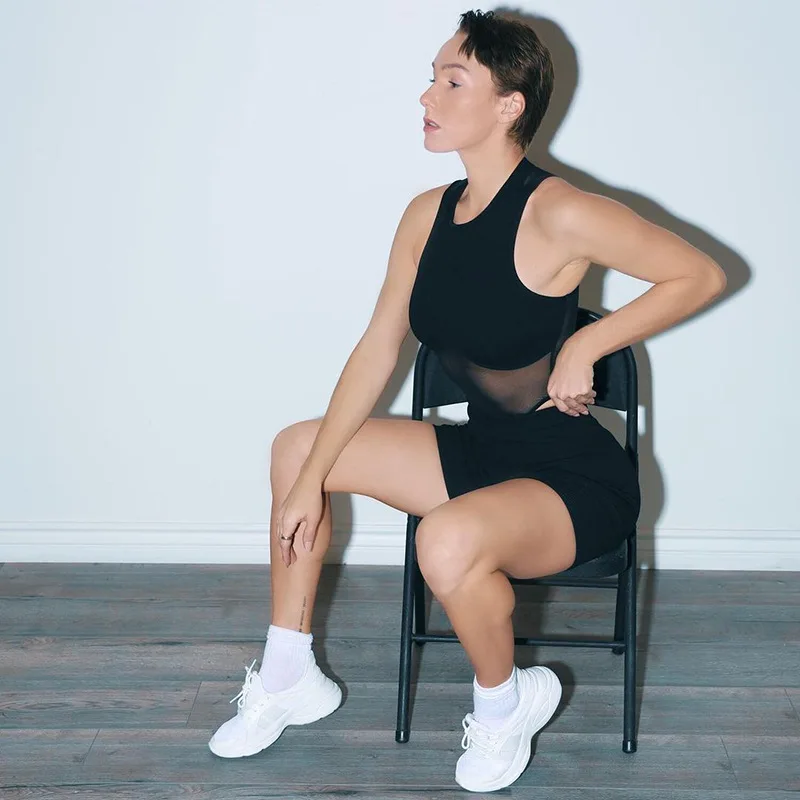 Fitness Women 2 Pieces Set Summer Sleeveless Mesh Bodycon Bodysuit Biker Shorts Pants Soild Color 2021 Sporty Clothing Tracksuit
Fitness Women 2 Pieces Set Summer Sleeveless Mesh Bodycon Bodysuit Biker Shorts Pants Soild Color 2021 Sporty Clothing Tracksuit