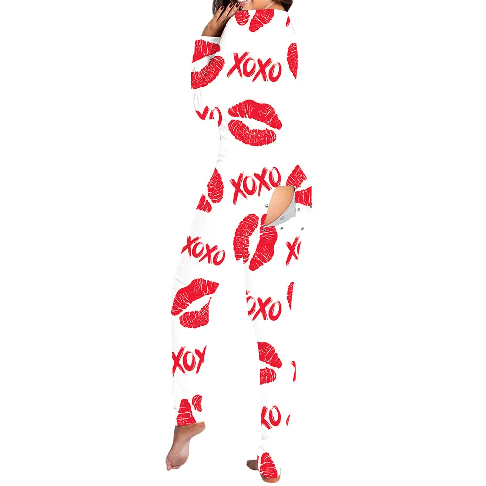Jumpsuit Sleepwear Women Sexy Onesies Button Up Playsuit Pajamas For Adults Women Casual Lips Pattern Printed Home Clothes
Jumpsuit Sleepwear Women Sexy Onesies Button Up Playsuit Pajamas For Adults Women Casual Lips Pattern Printed Home Clothes