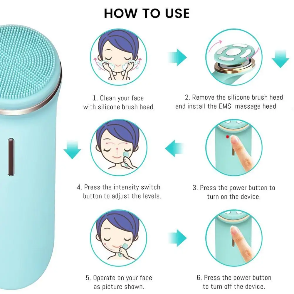 Electric Face Cleansing Brush Silicone USB Cleansing Cleanine Skin Care Brush Machine Waterproof I0H5
Electric Face Cleansing Brush Silicone USB Cleansing Cleanine Skin Care Brush Machine Waterproof I0H5