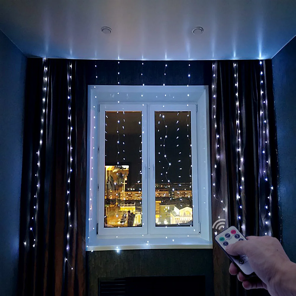 3M LED Christmas Fairy String Lights Remote Control USB New Year Garland Curtain Lamp Holiday Decoration For Home Bedroom Window
3M LED Christmas Fairy String Lights Remote Control USB New Year Garland Curtain Lamp Holiday Decoration For Home Bedroom Window