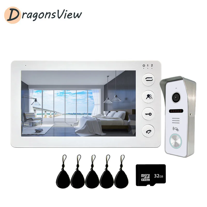 

DragonsView домофон 7 дюймов для контроля уровня сахара в крови с 1200TVL дверной звонок Камера Водонепроницаемый Поддержка разблокировать видео-те...