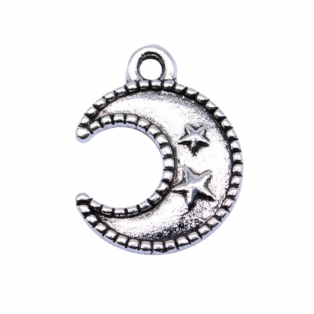 Tristana 40pcs 15x12mm Antique Silver Color Moon Stars Charms Pendant For Jewelry Making DIY Jewelry Findings
Tristana 40pcs 15x12mm Antique Silver Color Moon Stars Charms Pendant For Jewelry Making DIY Jewelry Findings