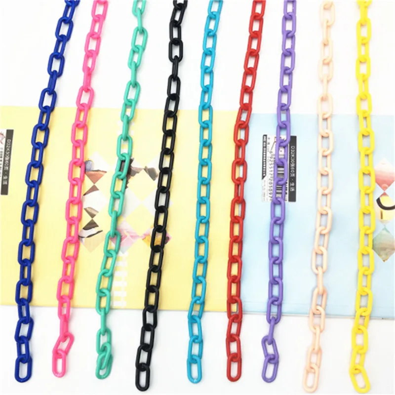 Julie Wang 1 Meter 13*8mm Acrylic Link Chain Plastic Colorful Closed Soldered O Chain Bracelet Jewelry Making Hand Bag Accessory
Julie Wang 1 Meter 13*8mm Acrylic Link Chain Plastic Colorful Closed Soldered O Chain Bracelet Jewelry Making Hand Bag Accessory