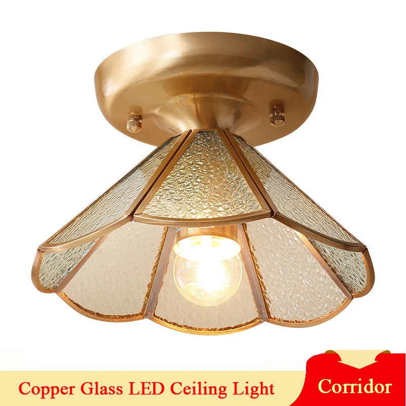 LED Ceiling Light Full Copper Glass Lampshade Nordic Luminaire For Bedroom Corridor Living Room Decoration Hanging Lamp
LED Ceiling Light Full Copper Glass Lampshade Nordic Luminaire For Bedroom Corridor Living Room Decoration Hanging Lamp