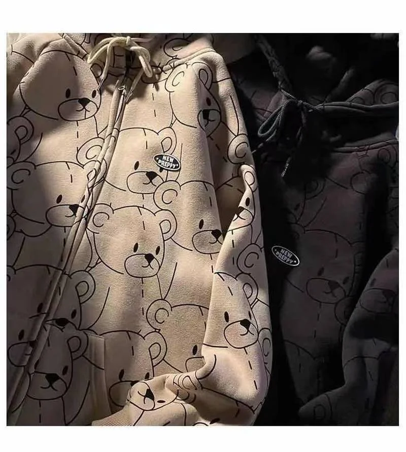 Cartoon bear zipper hoodie women retro oversized Harajuku sweatshirt women kawaii fashion plus size Zip-up sweater women
Cartoon bear zipper hoodie women retro oversized Harajuku sweatshirt women kawaii fashion plus size Zip-up sweater women
