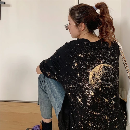 Casual Loose All Match Basic Black Short Sleeve Colleg Wind Street Korean Style Hot Sale 2020 Summer Female Women Top T-shirts
Casual Loose All Match Basic Black Short Sleeve Colleg Wind Street Korean Style Hot Sale 2020 Summer Female Women Top T-shirts