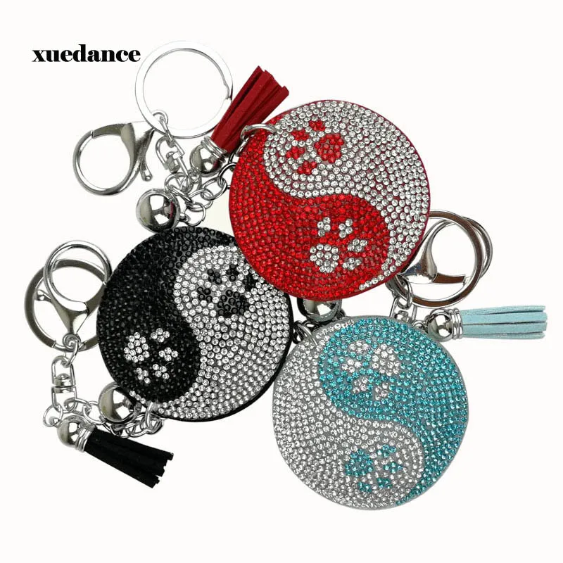 Exclusive new model creative Eight trigrams of Yin and Yang keychain with filled rhinestone fashion bag pendant
Exclusive new model creative Eight trigrams of Yin and Yang keychain with filled rhinestone fashion bag pendant