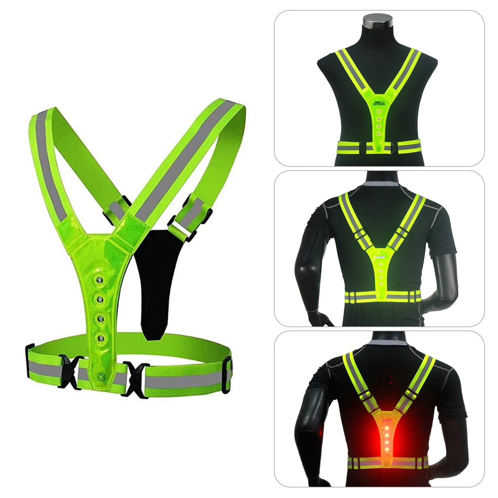 3-Gear LED Reflective Vests Night Jogging Running Luminous Chest Strap Vest Safety Gear for Runners Night Cycling Outdoor Sports
3-Gear LED Reflective Vests Night Jogging Running Luminous Chest Strap Vest Safety Gear for Runners Night Cycling Outdoor Sports
