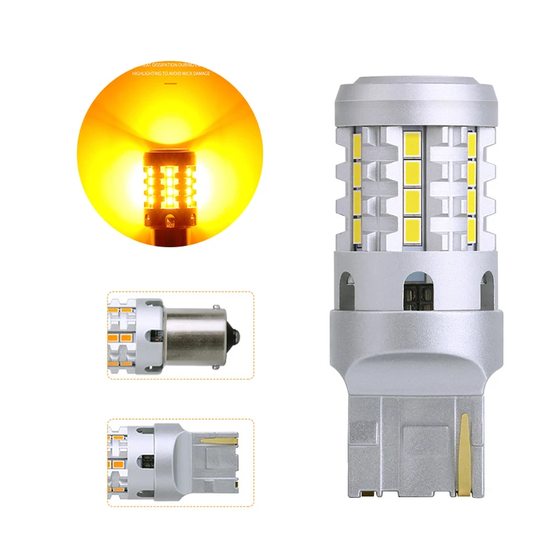 2Pcs T20 7440 W21W 1156 BA15S LED Light No Hyper Flash Amber Yellow 26 SMD 3020 LED P21W Canbus LED Bulbs Turn Signal Lights
2Pcs T20 7440 W21W 1156 BA15S LED Light No Hyper Flash Amber Yellow 26 SMD 3020 LED P21W Canbus LED Bulbs Turn Signal Lights