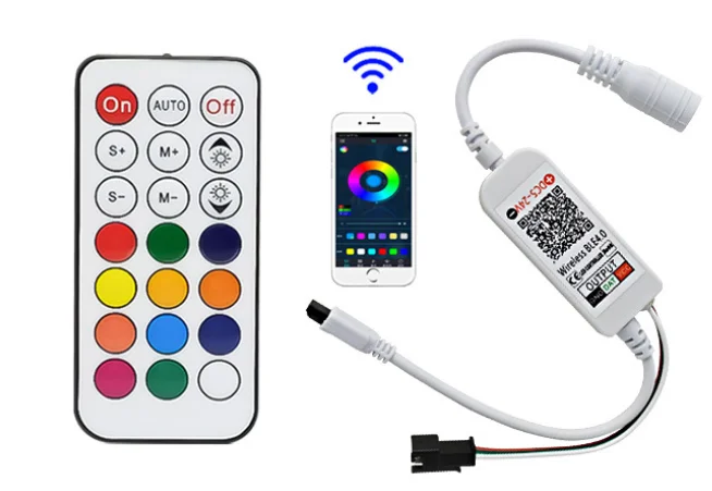DC5V-24V LED Strip Music Controller 12V 21key Remote Bluetooth-compatible Controller for 2812 2811 Addressable Pixels Strip Tape
DC5V-24V LED Strip Music Controller 12V 21key Remote Bluetooth-compatible Controller for 2812 2811 Addressable Pixels Strip Tape