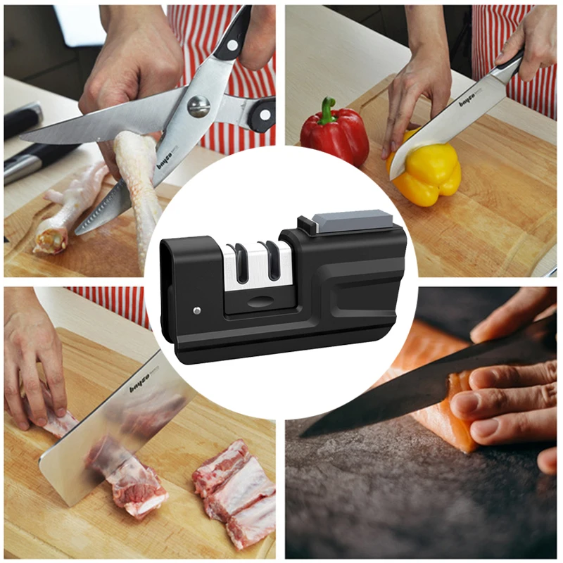 Foldable Knife Sharpener 2 Stages Kitchen Sharpening With Grinder Stone Tungsten Diamond Ceramic Professional Whetstone Tool
Foldable Knife Sharpener 2 Stages Kitchen Sharpening With Grinder Stone Tungsten Diamond Ceramic Professional Whetstone Tool