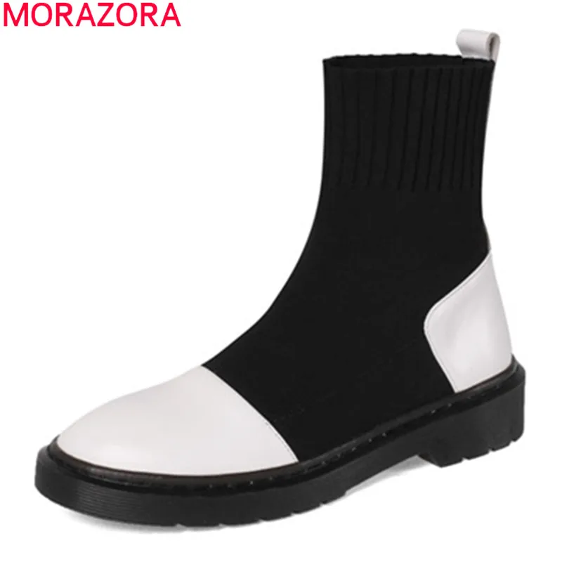 MORAZORA 2020 Genuine leather boots comfortable med heels round toe casual ladies shoes autumn winter ankle boots for woman 
MORAZORA 2020 Genuine leather boots comfortable med heels round toe casual ladies shoes autumn winter ankle boots for woman