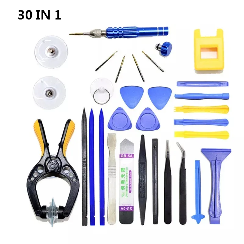 30 In 1 Mobile Phone Repair Tool Set With Screwdriver Kit LCD Screen Opening Pliers Suction Cup For Phone Cellphone
30 In 1 Mobile Phone Repair Tool Set With Screwdriver Kit LCD Screen Opening Pliers Suction Cup For Phone Cellphone
