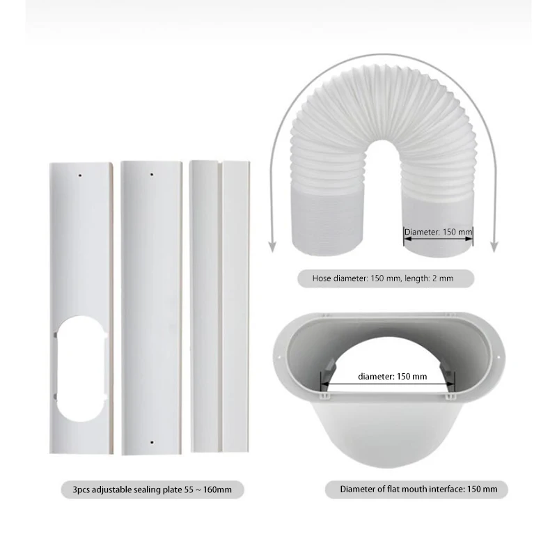 Portable Air Conditioner Window Kit with Coupler Adjustable Window Seal for AC Unit,Universal for Ducting with 5.9 Inch 
Portable Air Conditioner Window Kit with Coupler Adjustable Window Seal for AC Unit,Universal for Ducting with 5.9 Inch