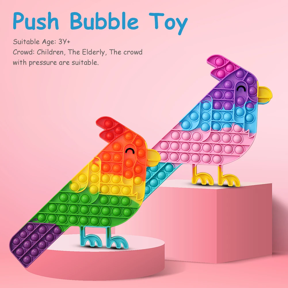 Silicone Rainbow Woodpecker Big Size Push Bubble Fidget Toys Stress Reliever Squeeze Board Squishy Adults Children Kids Gifts
Silicone Rainbow Woodpecker Big Size Push Bubble Fidget Toys Stress Reliever Squeeze Board Squishy Adults Children Kids Gifts