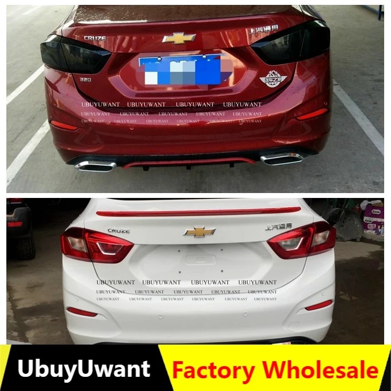 Защитные бамперы-диффузор заднего бампера для Chevrolet Cruze 2017, из АБС-пластика
Защитные бамперы-диффузор заднего бампера для Chevrolet Cruze 2017, из АБС-пластика