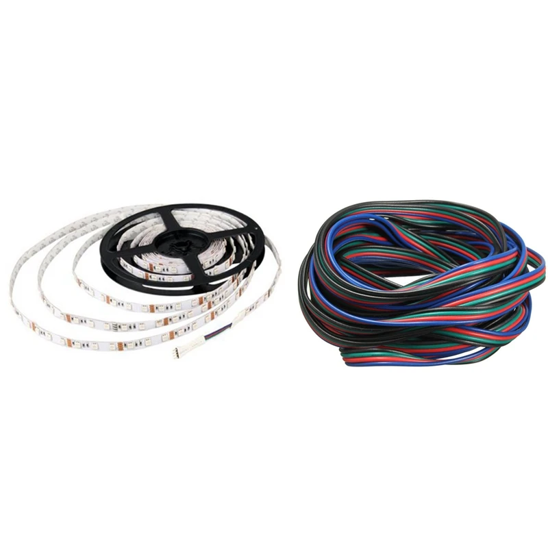 5M 5050 SMD 300 LED Strip Light Chain 12V DC RGB & 4 Pin Wire Extension Connector Cable Cord for LED RGB Strip 3528 5050
5M 5050 SMD 300 LED Strip Light Chain 12V DC RGB & 4 Pin Wire Extension Connector Cable Cord for LED RGB Strip 3528 5050