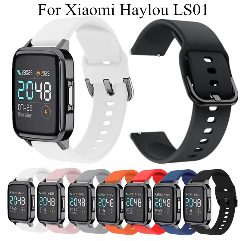 Силиконовый ремешок для Xiaomi Haylou LS01, сменный ремешок для часов, мягкий спортивный браслет из ТПУ, ремешок для часов Haylou LS01 Correa
Силиконовый ремешок для Xiaomi Haylou LS01, сменный ремешок для часов, мягкий спортивный браслет из ТПУ, ремешок для часов Haylou LS01 Correa