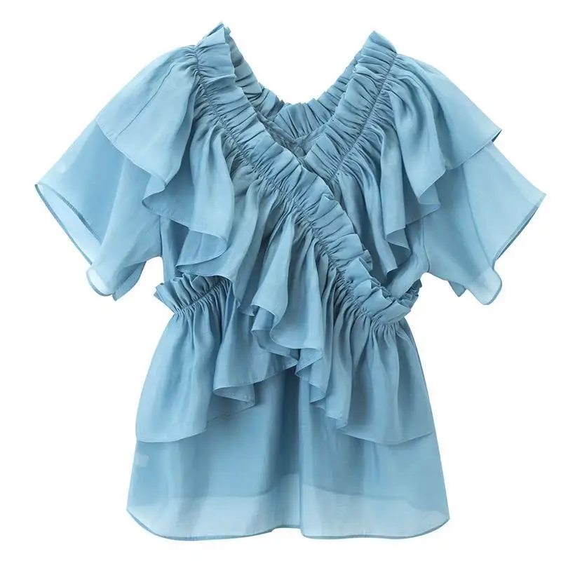 Ruffles Blouse Women Sexy Slash Neck Shoulderless Short Sleeve Ladies Shirts Spring 2020 Fasion Female Tops
Ruffles Blouse Women Sexy Slash Neck Shoulderless Short Sleeve Ladies Shirts Spring 2020 Fasion Female Tops