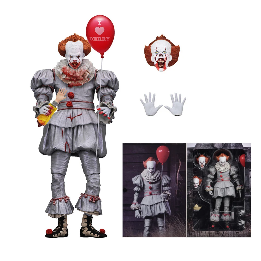 NECA Stephen King's 2017 пеннивайз Джокер клоун ПВХ экшн-фигурка игрушка 18 см
NECA Stephen King's 2017 пеннивайз Джокер клоун ПВХ экшн-фигурка игрушка 18 см