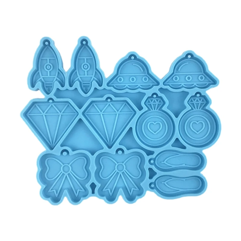 Rocket UFO Diamond Target Flip-flops Bowknot Earrings Epoxy Resin Mold Jewelry Necklace Pendant Silicone Mould DIY Drop Dangle
Rocket UFO Diamond Target Flip-flops Bowknot Earrings Epoxy Resin Mold Jewelry Necklace Pendant Silicone Mould DIY Drop Dangle