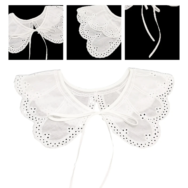 Women White Hollow Out Petal False Collar Shawl Wrap Embroidery Floral Butterfly Wing Shape Capelet Dickey Necklace
Women White Hollow Out Petal False Collar Shawl Wrap Embroidery Floral Butterfly Wing Shape Capelet Dickey Necklace
