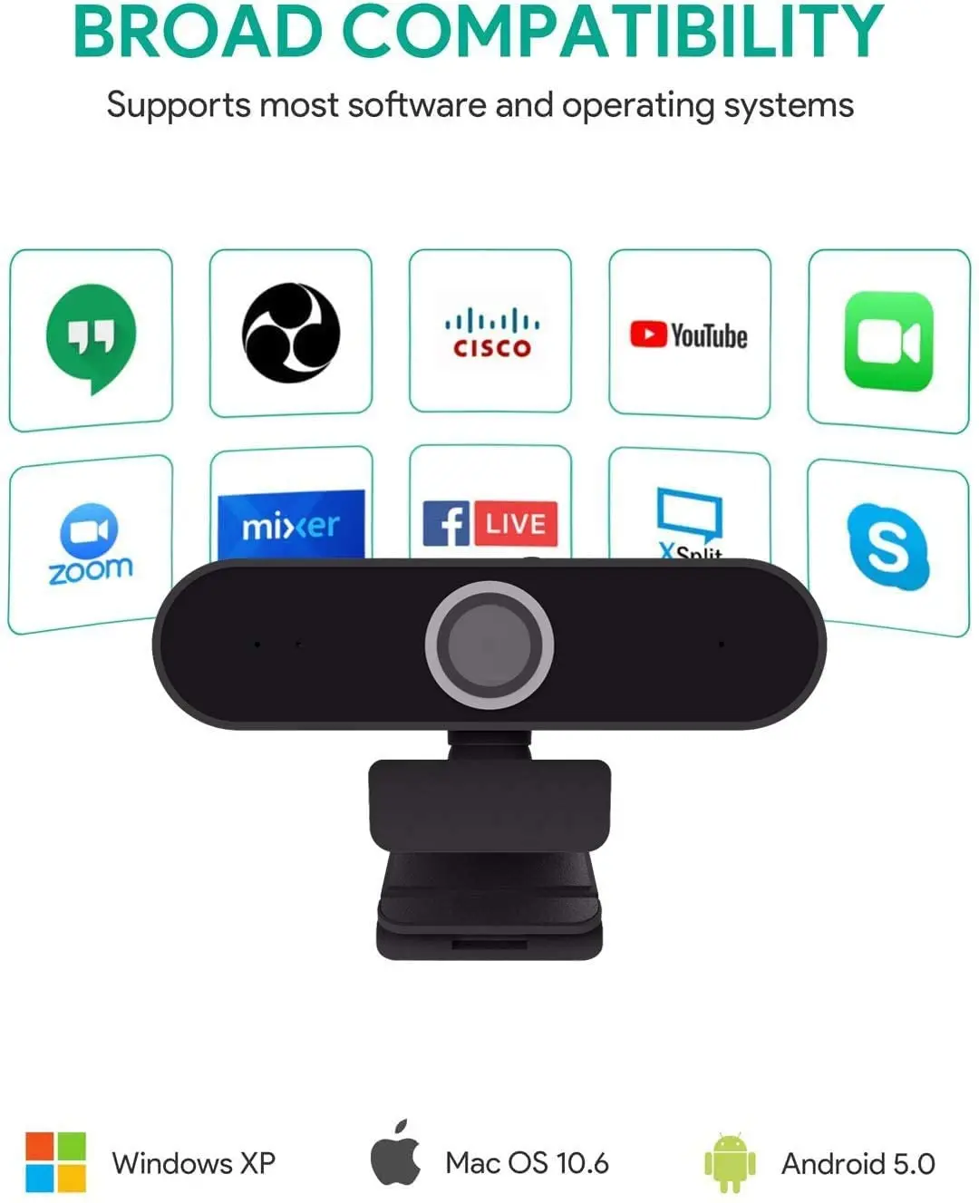 1080P 8MP Webcam with Microphone Desktop or Laptop, Streaming Webcam for Computer, USB Web Camera Built-in Mic, webcam 1080P
1080P 8MP Webcam with Microphone Desktop or Laptop, Streaming Webcam for Computer, USB Web Camera Built-in Mic, webcam 1080P