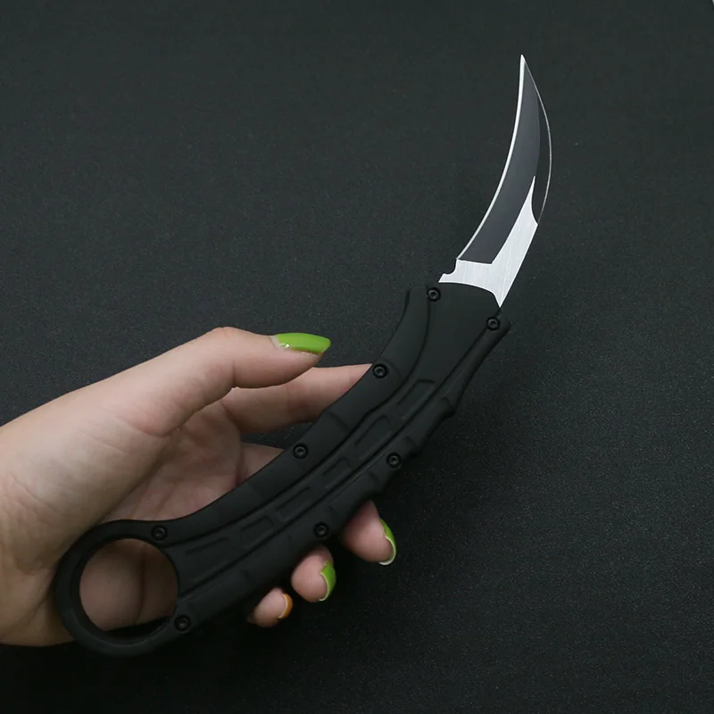 SF 8.58 inch 440C steel black tactical hunting knife outdoor EDC Scimitar convenient carrying nylon sleeve + gift box
SF 8.58 inch 440C steel black tactical hunting knife outdoor EDC Scimitar convenient carrying nylon sleeve + gift box