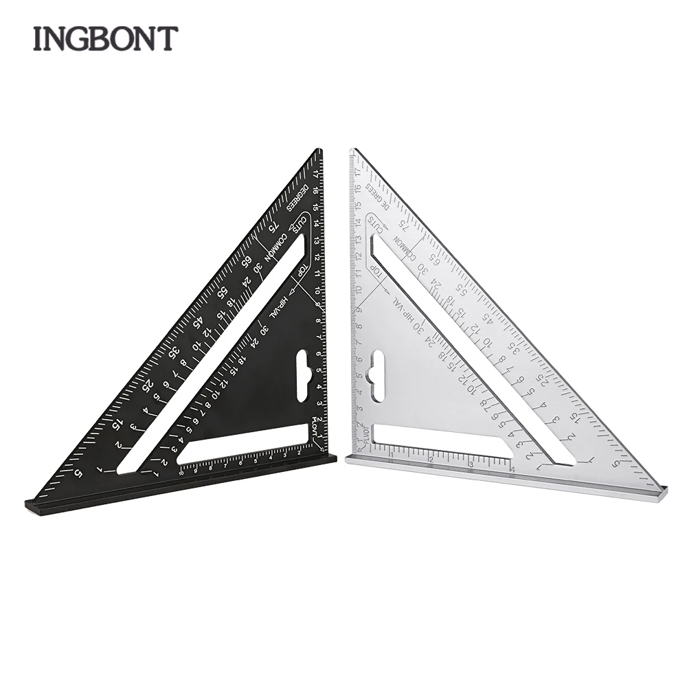 INGBONT 7Inch Triangle Ruler Aluminum Alloy Ruler Angle Protractor Layout Tool Woodworking Measurement Tool Carpenter Tool
INGBONT 7Inch Triangle Ruler Aluminum Alloy Ruler Angle Protractor Layout Tool Woodworking Measurement Tool Carpenter Tool