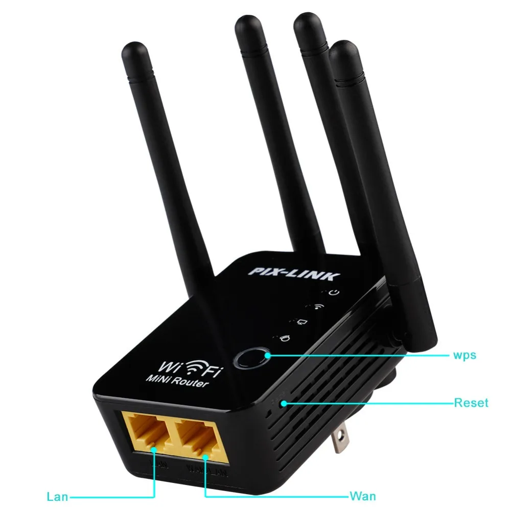 PIXLINK Wireless Router Wi-Fi Repeater 300Mbps WiFi Range Extender Booster Network Signal Booster Antennas Easy Setup WR17
PIXLINK Wireless Router Wi-Fi Repeater 300Mbps WiFi Range Extender Booster Network Signal Booster Antennas Easy Setup WR17