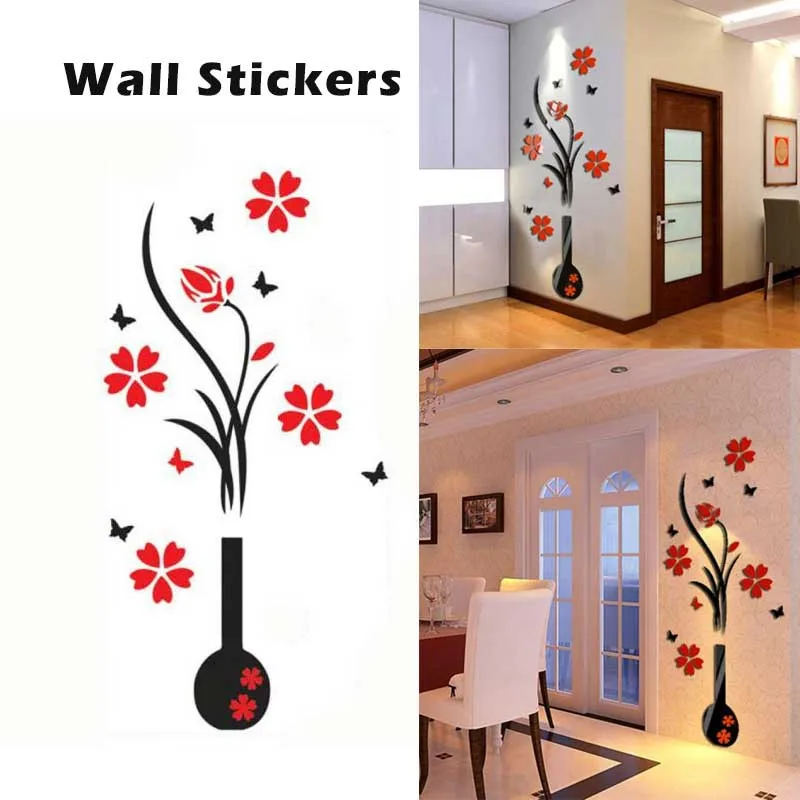 Vintage DIY Vase Flower Tree Crystal Arcylic 3D Wall Stickers Decal Home Decor Home Decor
Vintage DIY Vase Flower Tree Crystal Arcylic 3D Wall Stickers Decal Home Decor Home Decor