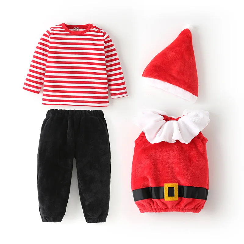 Cekcya Christmas Children Baby Clothes Set Toddler Boy Girl Long Sleeve Striped Shirt+Pants+Vest Hat Cute Christmas Show Costume
Cekcya Christmas Children Baby Clothes Set Toddler Boy Girl Long Sleeve Striped Shirt+Pants+Vest Hat Cute Christmas Show Costume