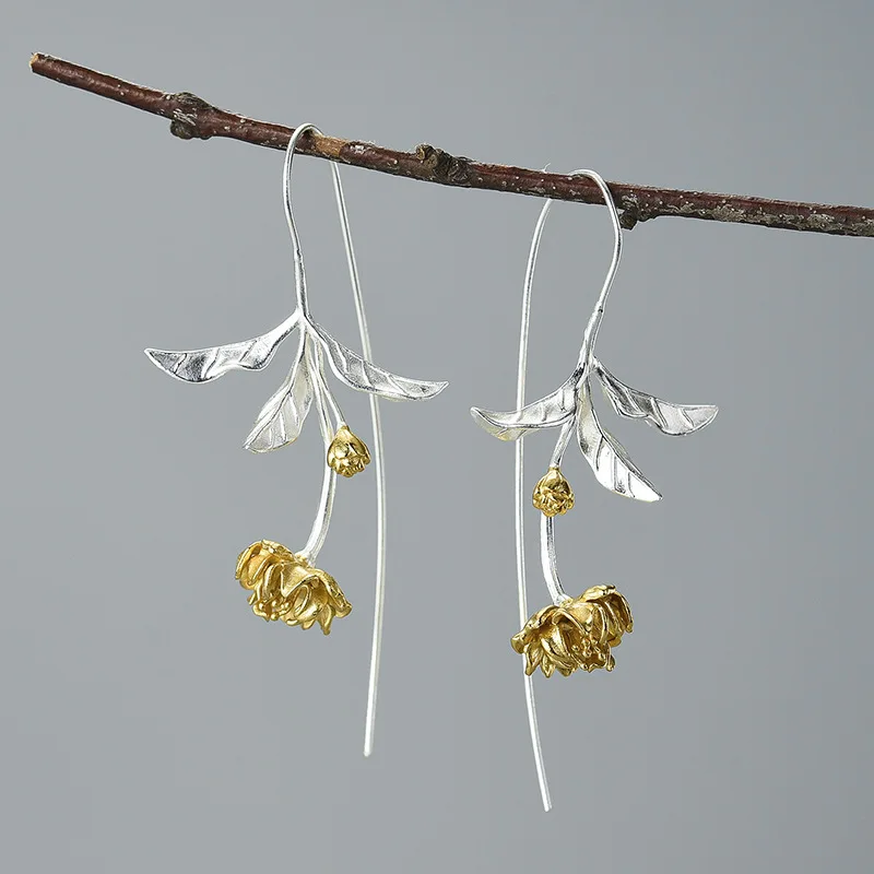 New S925 Sterling Silver Sakura Flower Women's Pendant Earrings Creative Handmade Design Exquisite Fashion Jewelry Gift
New S925 Sterling Silver Sakura Flower Women's Pendant Earrings Creative Handmade Design Exquisite Fashion Jewelry Gift