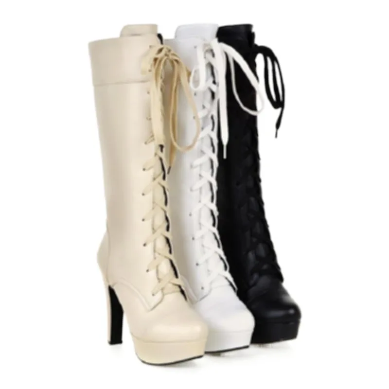 Ladies Classic Black Lace-up Leather Boots Platform Runway Boots Large Size Waterproof Platform Ladies Leather Boots everyday
Ladies Classic Black Lace-up Leather Boots Platform Runway Boots Large Size Waterproof Platform Ladies Leather Boots everyday