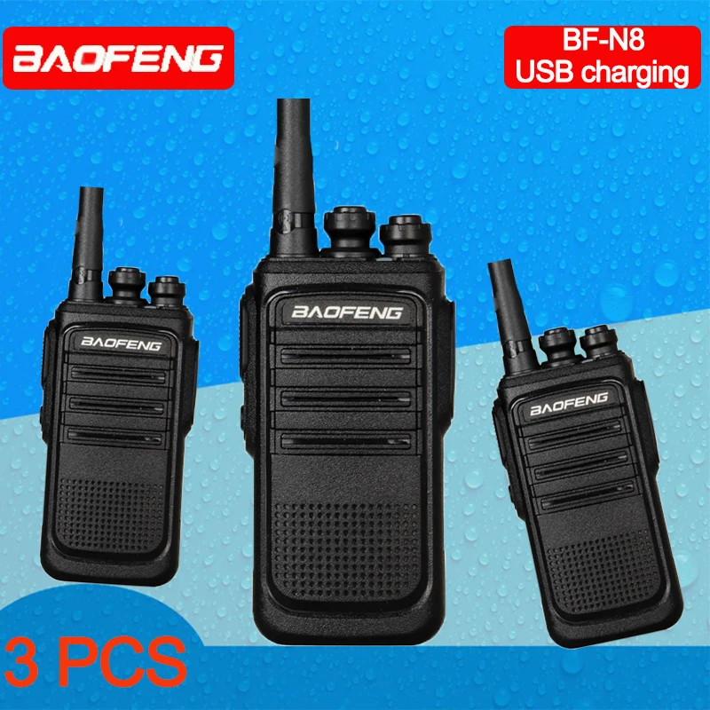 3 шт. Baofeng n8 мини рация портативное радио CB 16CH UHF Comunicador передатчик