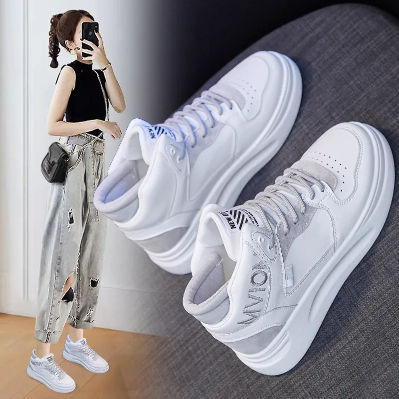 High-top white shoes female 2021 autumn new Korean student breathable running casual shoes street
High-top white shoes female 2021 autumn new Korean student breathable running casual shoes street