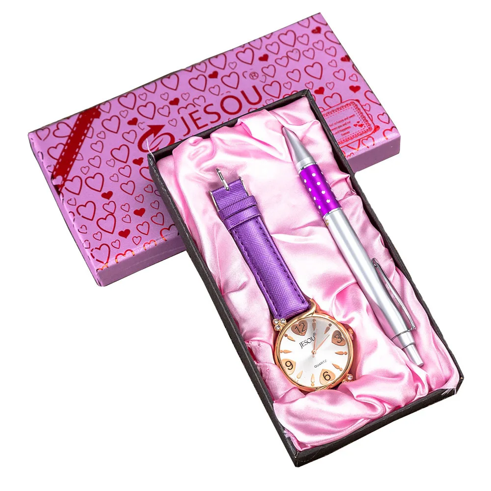 WOMEN'S Watch Gift Box Quartz Watch + Pen Set Birthday Gift Set Watches Mens 2021 Bracelet Clasp
WOMEN'S Watch Gift Box Quartz Watch + Pen Set Birthday Gift Set Watches Mens 2021 Bracelet Clasp