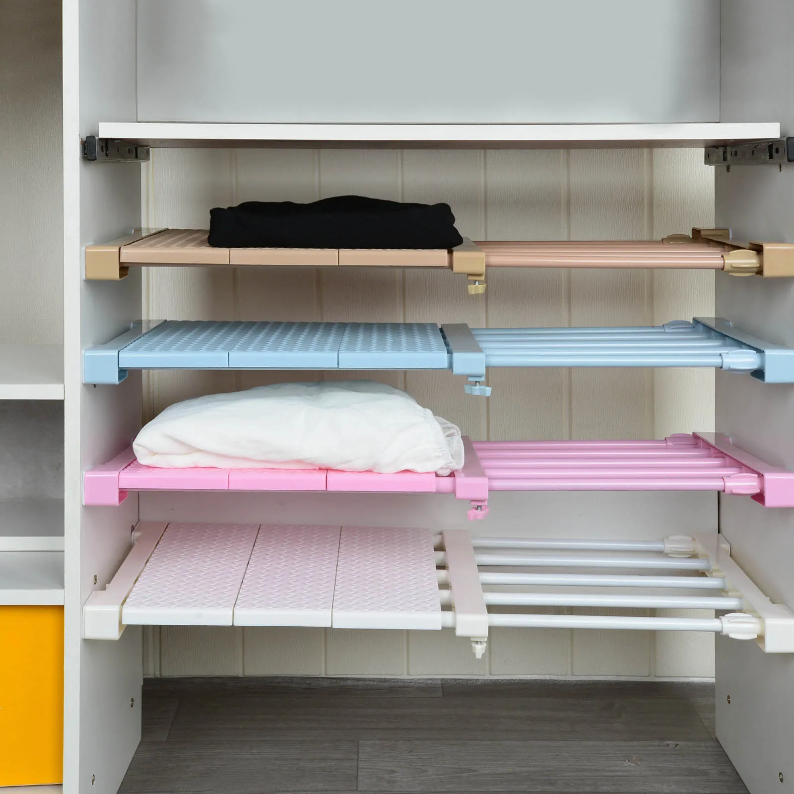 Kitchen Adjustable Storage Shelf Wall-Mounted Wardrobe Rack Space Saving Cabinet Storage Holder Home Closet Organizer Shelves
Kitchen Adjustable Storage Shelf Wall-Mounted Wardrobe Rack Space Saving Cabinet Storage Holder Home Closet Organizer Shelves