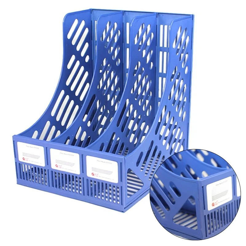 Plastic file rack A4 triple file column file box data rack desktop file box office supplies
Plastic file rack A4 triple file column file box data rack desktop file box office supplies