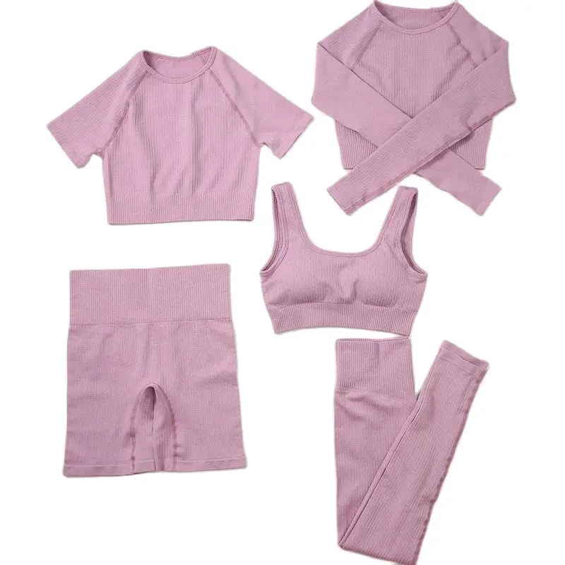 Gym Clothing Seamless Yoga Set 2/3/4/5PCS Workout Clothes Fitness Leggings Sports Bra Long Sleeve Crop Top Women's Tracksuit
Gym Clothing Seamless Yoga Set 2/3/4/5PCS Workout Clothes Fitness Leggings Sports Bra Long Sleeve Crop Top Women's Tracksuit