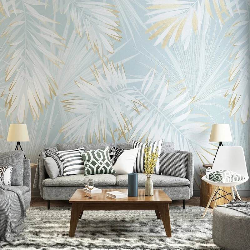 Modern Simple Light Luxury Plant Leaves Murals Wallpaper Living Room Bedroom Pastoral Background Wall Painting 3D Papier Peint
Modern Simple Light Luxury Plant Leaves Murals Wallpaper Living Room Bedroom Pastoral Background Wall Painting 3D Papier Peint