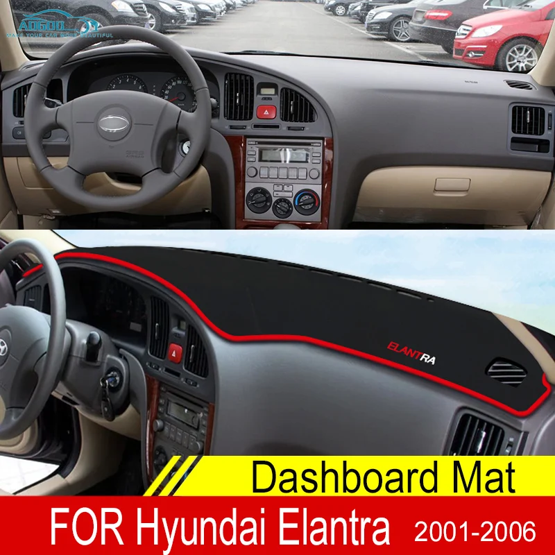 Фото Для Hyundai Elantra 2001 2002 2003 2004 2005 2006 XD I30 анти-скольжения Мат панельная крышка приборной