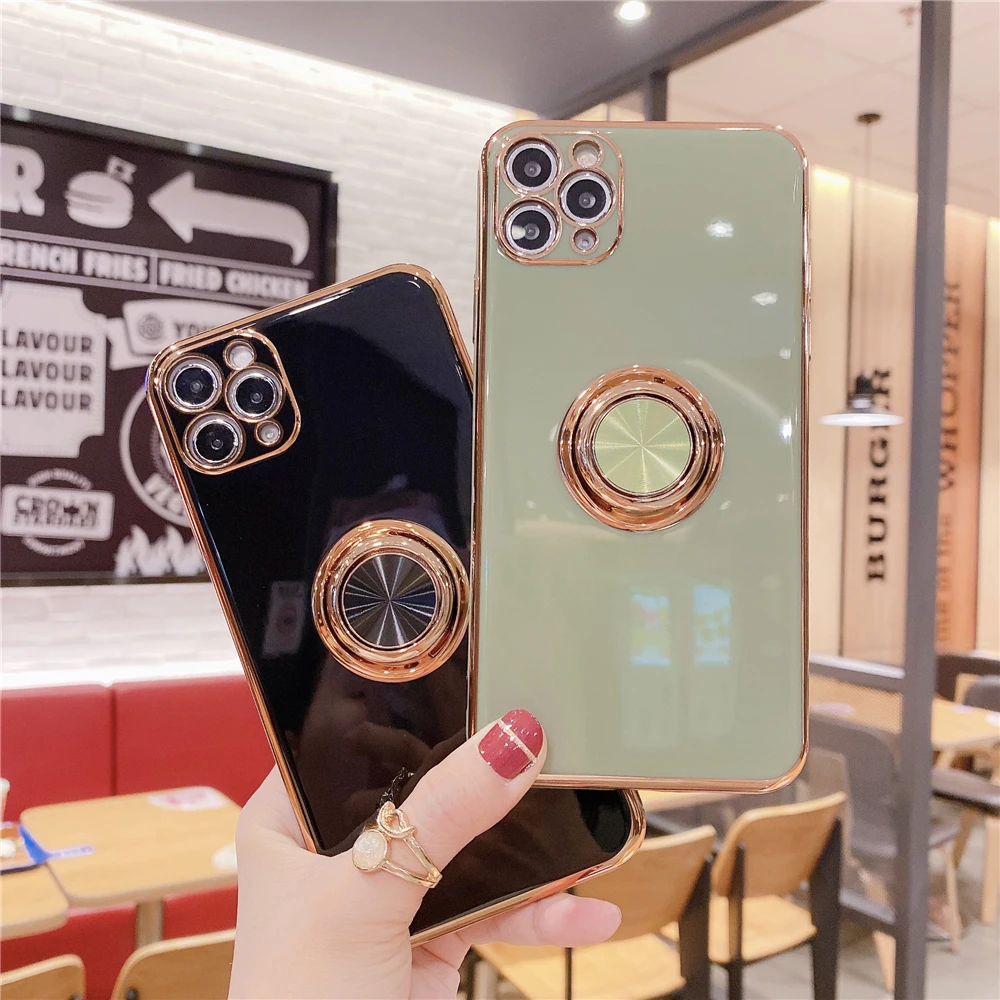 Stylish ElectroPlating Solid Color Phone Case For iPhone 12 11 Pro XS MAX XR X 7 8 Plus SE2020 Soft Finger Ring Back Cover Coque
Stylish ElectroPlating Solid Color Phone Case For iPhone 12 11 Pro XS MAX XR X 7 8 Plus SE2020 Soft Finger Ring Back Cover Coque