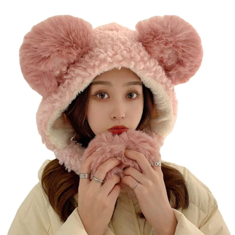 Lei Feng hat female Japanese cute bear ear earmuffs Korean version of wild plush Baotou hat riding cold hat
Lei Feng hat female Japanese cute bear ear earmuffs Korean version of wild plush Baotou hat riding cold hat